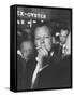 Willy Brandt Arriving for Foreign Ministers Conference-James Burke-Framed Stretched Canvas
