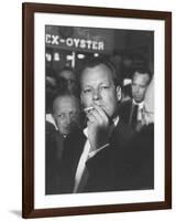 Willy Brandt Arriving for Foreign Ministers Conference-James Burke-Framed Premium Photographic Print