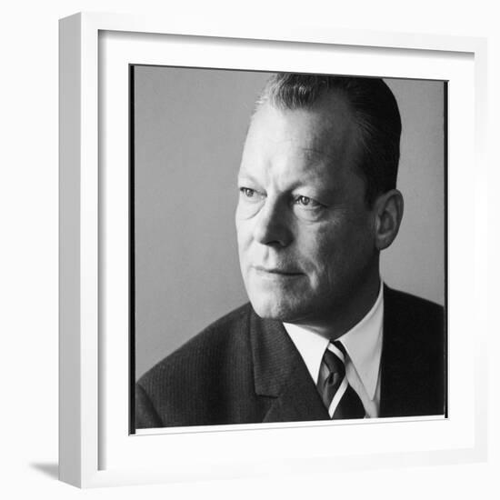 Willy Brandt Serious-null-Framed Photographic Print