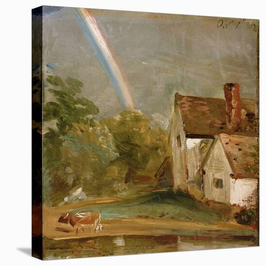 Willy Lott's House with a Rainbow, Dated October 1St, 1812-John Constable-Stretched Canvas