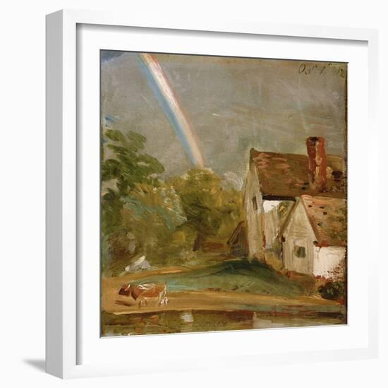 Willy Lott's House with a Rainbow, Dated October 1St, 1812-John Constable-Framed Giclee Print