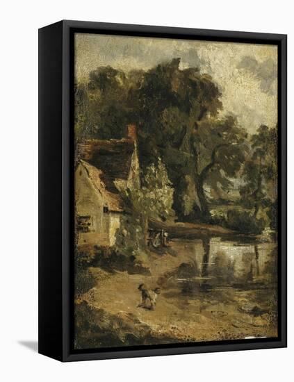 "Willy Lott's House"-John Constable-Framed Stretched Canvas