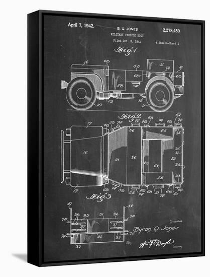 Willy's Jeep Patent-null-Framed Stretched Canvas