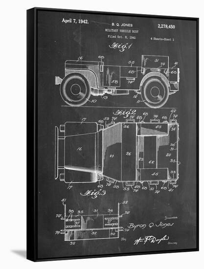 Willy's Jeep Patent-null-Framed Stretched Canvas