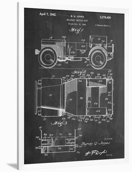 Willy's Jeep Patent-null-Framed Art Print