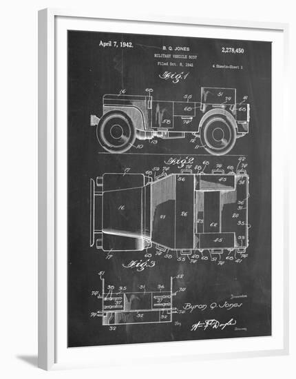 Willy's Jeep Patent-null-Framed Art Print