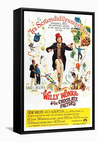 Willy Wonka and the Chocolate Factory, Gene Wilder (Center), 1971-null-Framed Stretched Canvas