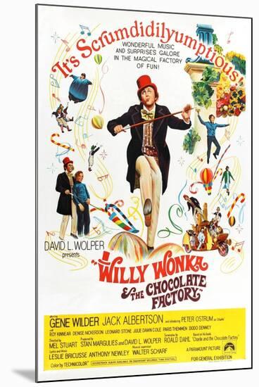 Willy Wonka and the Chocolate Factory, Gene Wilder (Center), 1971-null-Mounted Art Print