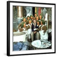 Willy Wonka And The Chocolate Factory, Gene Wilder, Oompa-Loompas, 1971-null-Framed Photo