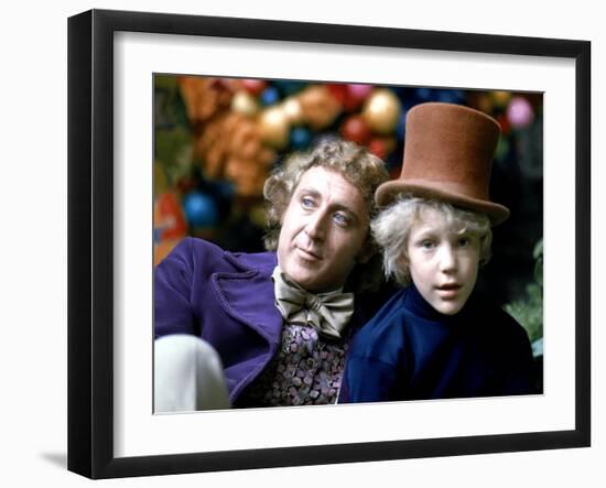 Willy Wonka And The Chocolate Factory, Gene Wilder, Peter Ostrum, 1971-null-Framed Photo