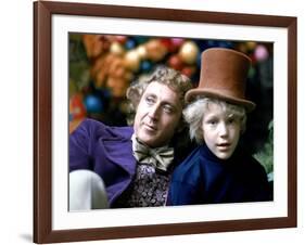 Willy Wonka And The Chocolate Factory, Gene Wilder, Peter Ostrum, 1971-null-Framed Photo