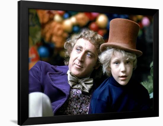 Willy Wonka And The Chocolate Factory, Gene Wilder, Peter Ostrum, 1971-null-Framed Photo