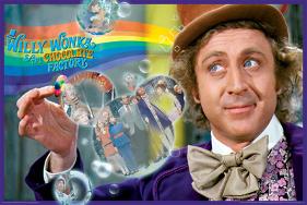 Willy Wonka- Rainbow Vision-null-Lamina Framed Poster