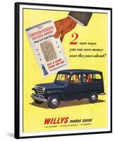 Willys 2 Ways You Can Save-null-Framed Premium Giclee Print