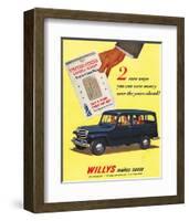 Willys 2 Ways You Can Save-null-Framed Art Print