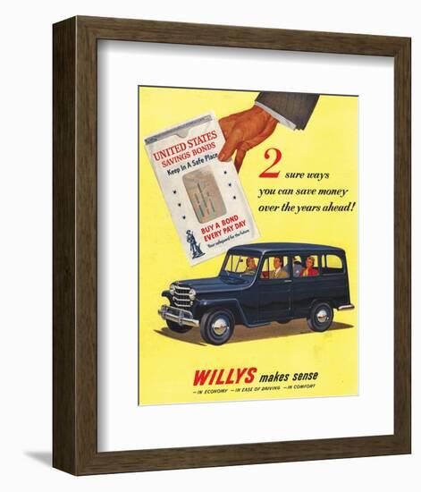 Willys 2 Ways You Can Save-null-Framed Art Print