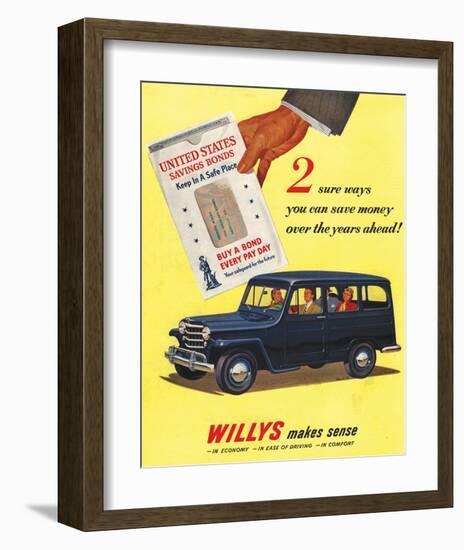 Willys 2 Ways You Can Save-null-Framed Art Print