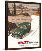 Willys - Goes a Long Long Way-null-Framed Premium Giclee Print