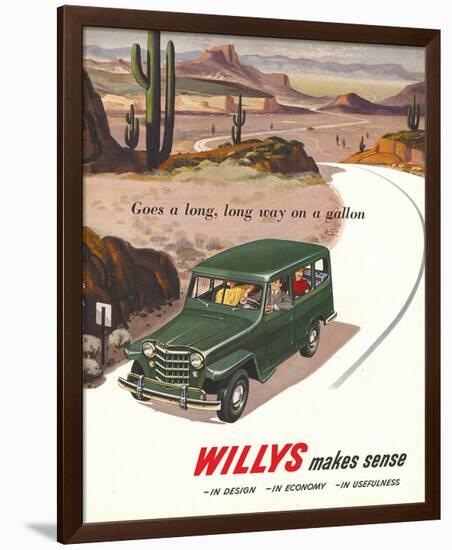 Willys - Goes a Long Long Way-null-Framed Premium Giclee Print