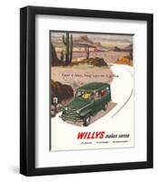 Willys - Goes a Long Long Way-null-Framed Art Print