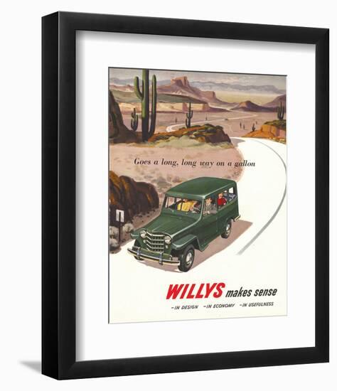 Willys - Goes a Long Long Way-null-Framed Art Print