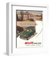 Willys - Goes a Long Long Way-null-Framed Art Print