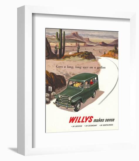 Willys - Goes a Long Long Way-null-Framed Art Print