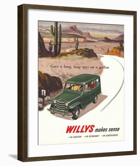 Willys - Goes a Long Long Way-null-Framed Art Print