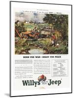 Willys Jeep - Born for War-null-Mounted Art Print