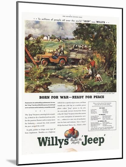 Willys Jeep - Born for War-null-Mounted Art Print