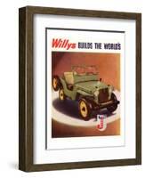 Willys Jeep Cars and Trucks-null-Framed Premium Giclee Print