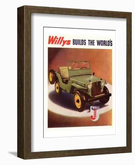 Willys Jeep Cars and Trucks-null-Framed Premium Giclee Print