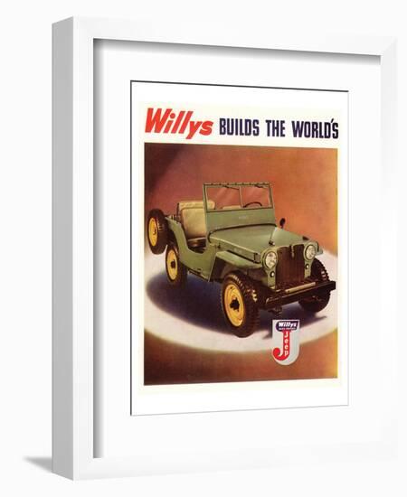 Willys Jeep Cars and Trucks-null-Framed Premium Giclee Print