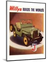 Willys Jeep Cars and Trucks-null-Mounted Art Print