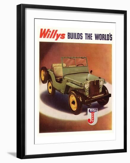 Willys Jeep Cars and Trucks-null-Framed Art Print