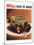 Willys Jeep Cars and Trucks-null-Mounted Art Print