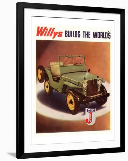 Willys Jeep Cars and Trucks-null-Framed Art Print