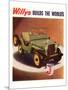 Willys Jeep Cars and Trucks-null-Mounted Art Print