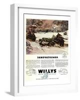 Willys Jeep Zamechatelno Ad'42-null-Framed Art Print