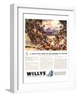 Willys-Jeeps Motorcars &Trucks-null-Framed Art Print