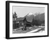 Willys-Knight at Longmire Lodge Photograph - Seattle, WA-Lantern Press-Framed Art Print