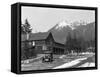 Willys-Knight at Longmire Lodge Photograph - Seattle, WA-Lantern Press-Framed Stretched Canvas