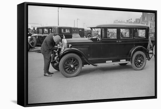 Willys-Knight car at the Southport Rally, 1928-Bill Brunell-Framed Stretched Canvas