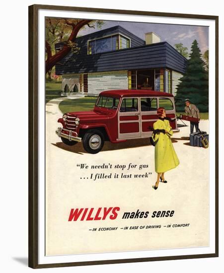 Willys Makes Sense in Economy…-null-Framed Premium Giclee Print