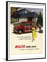 Willys Makes Sense in Economy…-null-Framed Premium Giclee Print