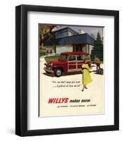 Willys Makes Sense in Economy…-null-Framed Art Print