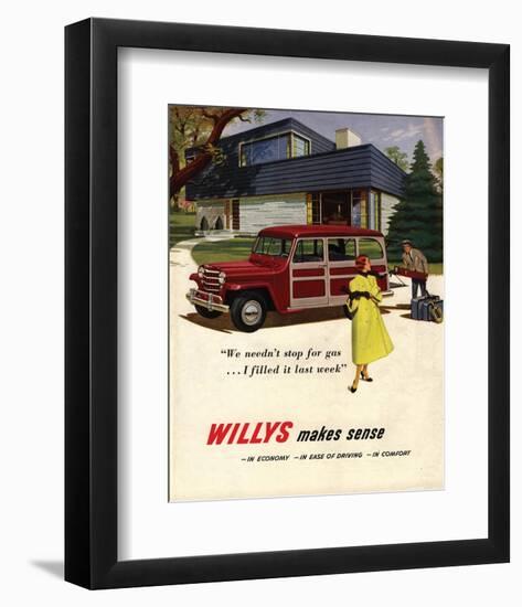 Willys Makes Sense in Economy…-null-Framed Art Print