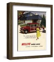 Willys Makes Sense in Economy…-null-Framed Art Print