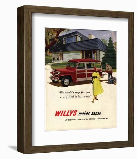 Willys Makes Sense in Economy…-null-Framed Art Print