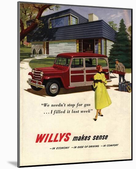 Willys Makes Sense in Economy…-null-Mounted Art Print